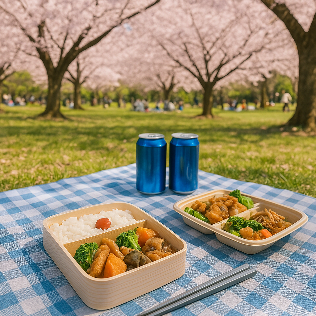 桜の下で食べるごはんって、なんであんなに美味しそうに見えるんだろう？